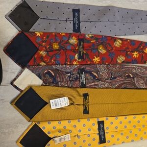 Brooks Brothers Ties in Gray, Red, Blue, and Yellow Multiple Tues